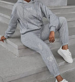 Butterfly Gray Hoodie Tracksuit