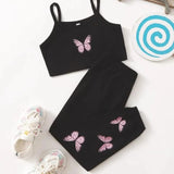 Camisole Butterfly Summer Tracksuit