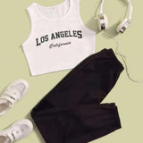 Los Angeles white Summer Tracksuit