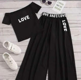 Love off Shoulder Summer Tracksuit