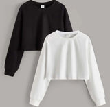 Pack Of 2 Crop Sweatshirt